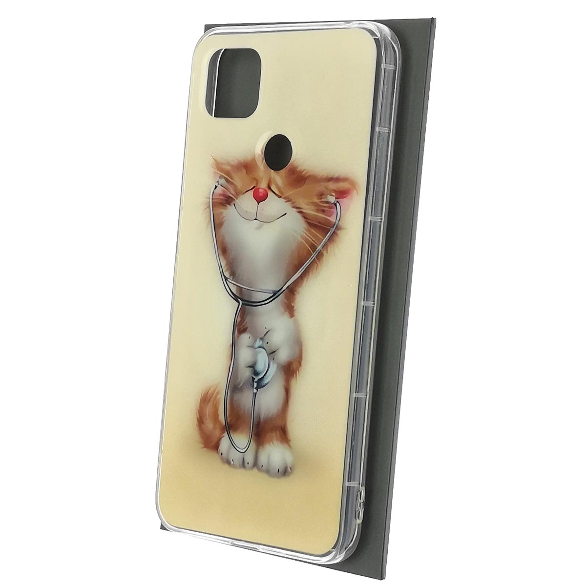 Чехол накладка для XIAOMI Redmi 9C, Redmi 10A, силикон, рисунок Кот с стетоскопом Чехол накладка для XIAOMI Redmi 9C, Redmi 10A, силикон, рисунок Кот с стетоскопом