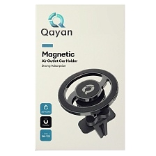 Автомобильный магнитный держатель QAYAN QH-123 для смартфона, в решетку воздуховода, на приборную панель, цвет черный Автомобильный магнитный держатель QAYAN QH-123 для смартфона, в решетку воздуховода, на приборную панель, цвет черный