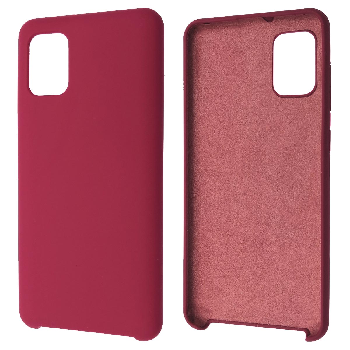 Чехол накладка Silicon Cover для SAMSUNG Galaxy A31 (SM-A315), силикон, бархат, цвет вишневый Чехол накладка Silicon Cover для SAMSUNG Galaxy A31 (SM-A315), силикон, бархат, цвет вишневый