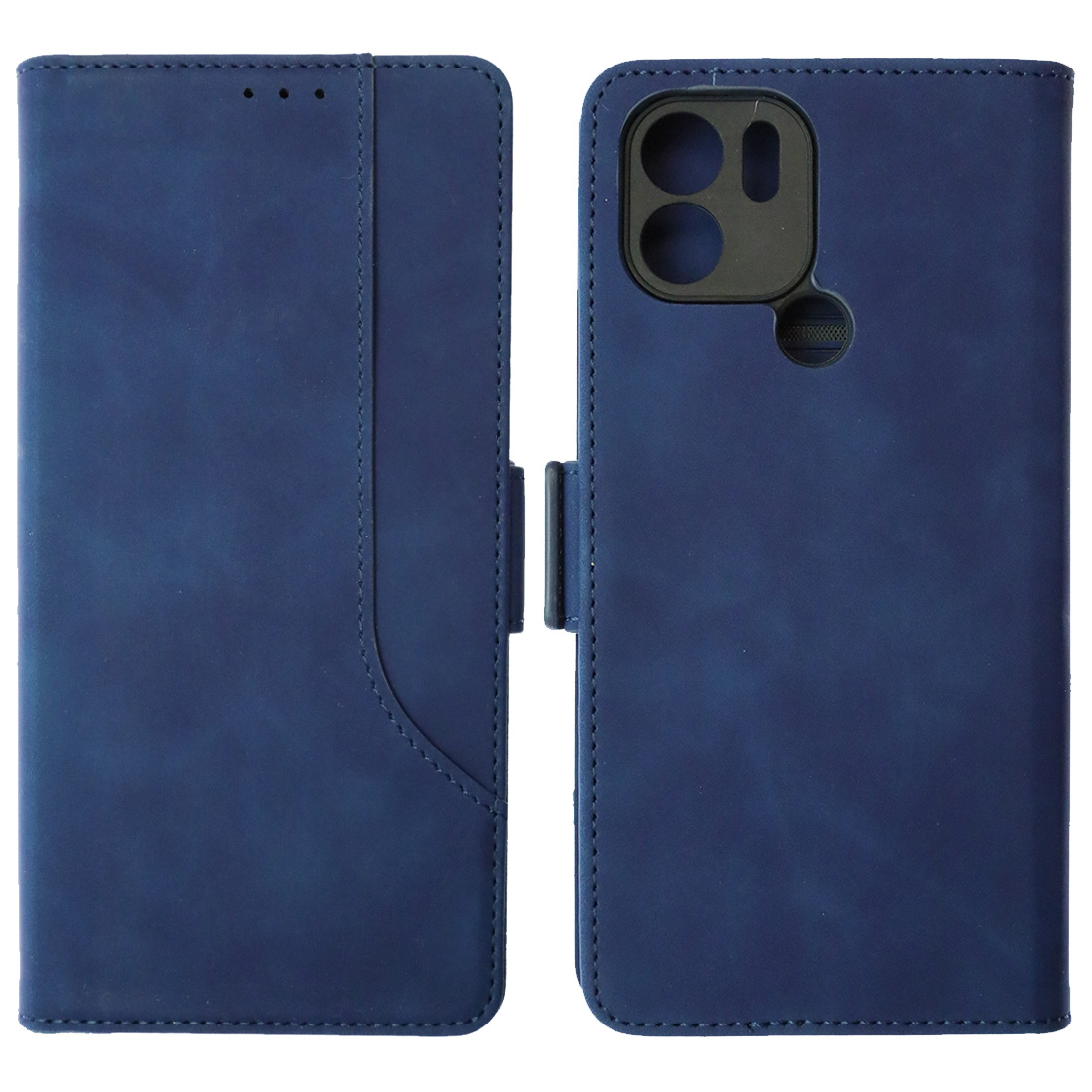 Чехол книжка NICE для XIAOMI Redmi A1 Plus, Redmi A2 Plus, POCO C51, защита камеры, экокожа, визитница, цвет темно синий