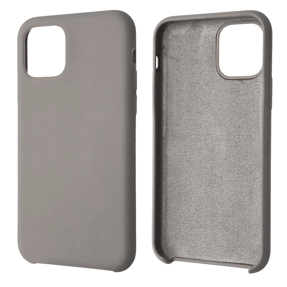 Чехол накладка Silicon Case для APPLE iPhone 11 Pro, силикон, бархат, цвет серый Чехол накладка Silicon Case для APPLE iPhone 11 Pro, силикон, бархат, цвет серый