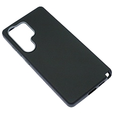 Чехол накладка для SAMSUNG Galaxy S25 Ultra, силикон, пластик, текстура кожи, бархат, цвет черный Чехол накладка для SAMSUNG Galaxy S25 Ultra, силикон, пластик, текстура кожи, бархат, цвет черный