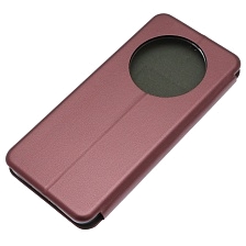 Чехол книжка STYLISH для XIAOMI Redmi 14C, POCO C75, экокожа, визитница, цвет бордовый