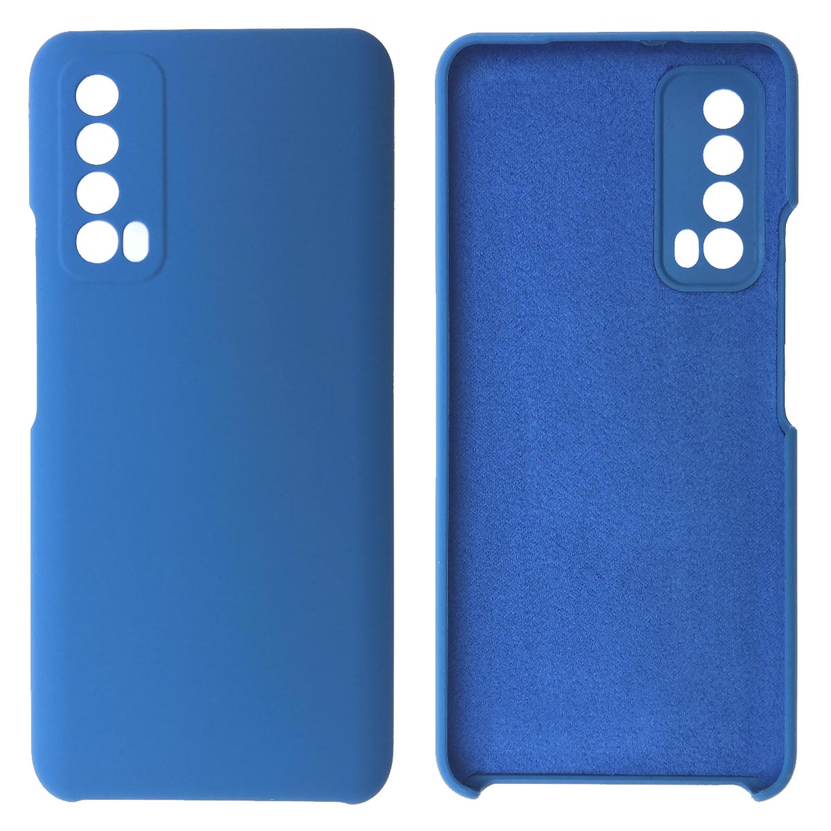 Чехол накладка Silicon Cover для HUAWEI P Smart 2021, силикон, бархат, цвет синий Чехол накладка Silicon Cover для HUAWEI P Smart 2021, силикон, бархат, цвет синий
