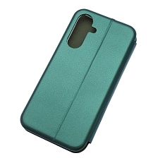 Чехол книжка STYLISH для SAMSUNG Galaxy A36 5G, Galaxy A56 5G, экокожа, визитница, цвет темно зеленый