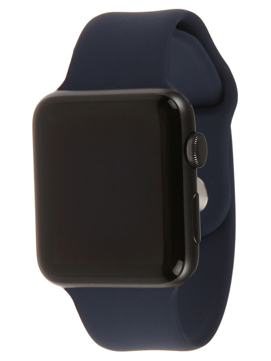 Ремешок для Apple Watch спортивный "Sport", размер 42-44 mm, цвет темно синий.