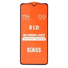 Защитное стекло 21D для SAMSUNG Galaxy A12 (SM-A125), A02 (SM-A022), M12 (SM-M127F), A02S (SM-025), A03s (SM-A037F), A03 Core (SM-A032), A03 (SM-A035F), A04, A04s, A04e, цвет окантовки черный