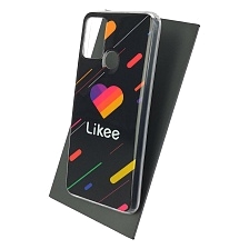 Чехол накладка Vinil для HUAWEI Honor 9A (MOA-LX9N), силикон, рисунок Likee, цвет черный Чехол накладка Vinil для HUAWEI Honor 9A (MOA-LX9N), силикон, рисунок Likee, цвет черный