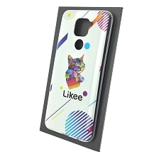 Чехол накладка Vinil для XIAOMI Redmi Note 9, силикон, рисунок Likee Cat.