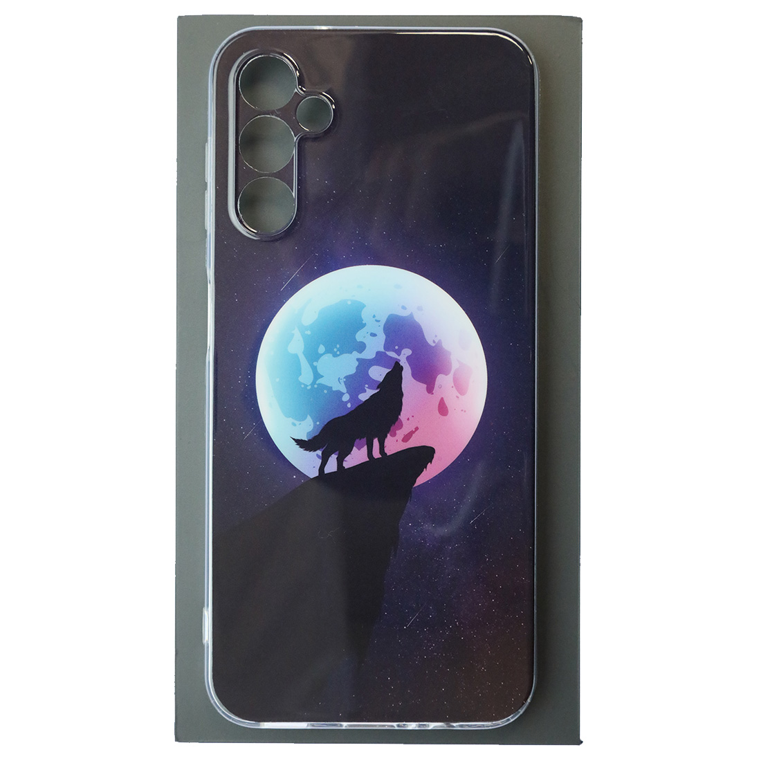 Чехол накладка для SAMSUNG Galaxy A14, защита камеры, силикон, глянцевый, рисунок Волк воет на луну Чехол накладка для SAMSUNG Galaxy A14, защита камеры, силикон, глянцевый, рисунок Волк воет на луну