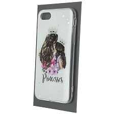 Чехол накладка Vinil для APPLE iPhone 7, iPhone 8, iPhone SE 2020, силикон, блестки, глянцевый, рисунок Princesses Чехол накладка Vinil для APPLE iPhone 7, iPhone 8, iPhone SE 2020, силикон, блестки, глянцевый, рисунок Princesses