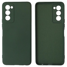 Чехол накладка NANO для TECNO Camon 18, 18P, 18T, силикон, бархат, цвет темно зеленый Чехол накладка NANO для TECNO Camon 18, 18P, 18T, силикон, бархат, цвет темно зеленый