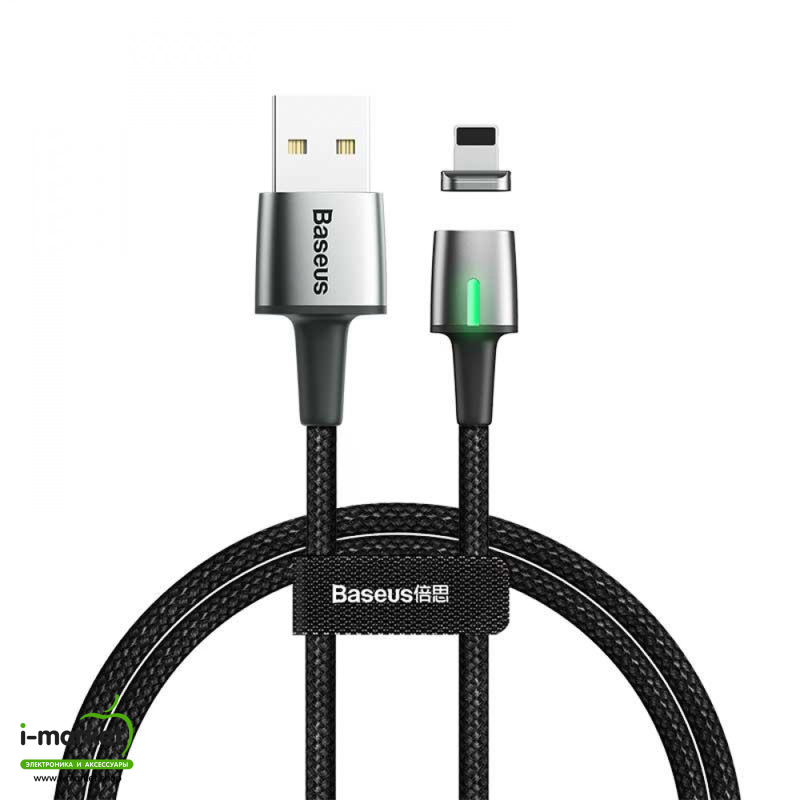 BASEUS CALXC-A01 кабель магнитный Lightning Baseus Zinc Magnetic Cable, цвет черный. BASEUS CALXC-A01 кабель магнитный Lightning Baseus Zinc Magnetic Cable, цвет черный.