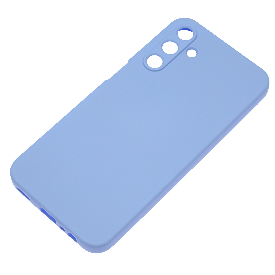 Чехол накладка NANO для SAMSUNG Galaxy A15, защита камеры, силикон, бархат, цвет васильковый