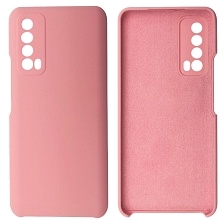 Чехол накладка Silicon Cover для HUAWEI P Smart 2021, силикон, бархат, цвет розовый Чехол накладка Silicon Cover для HUAWEI P Smart 2021, силикон, бархат, цвет розовый