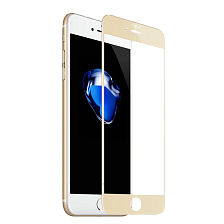 Защитное стекло для iPhone 6/6s Tempered Glass 3D золотое (ударопрочное).