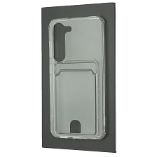 Чехол накладка CARD CASE для SAMSUNG Galaxy S23, силикон, отдел для карт, цвет прозрачный Чехол накладка CARD CASE для SAMSUNG Galaxy S23, силикон, отдел для карт, цвет прозрачный