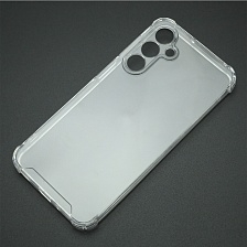 Чехол накладка для SAMSUNG Galaxy A16, защита камеры, усиленные края, силикон, прозрачный