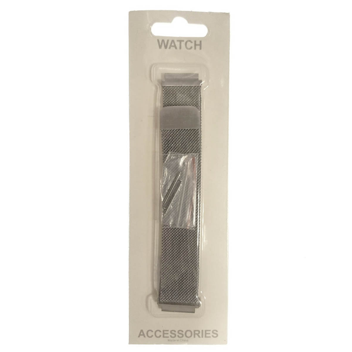 Ремешок универсальный 20 мм, сетчатый, миланская петля Milano Loop, цвет серебристый