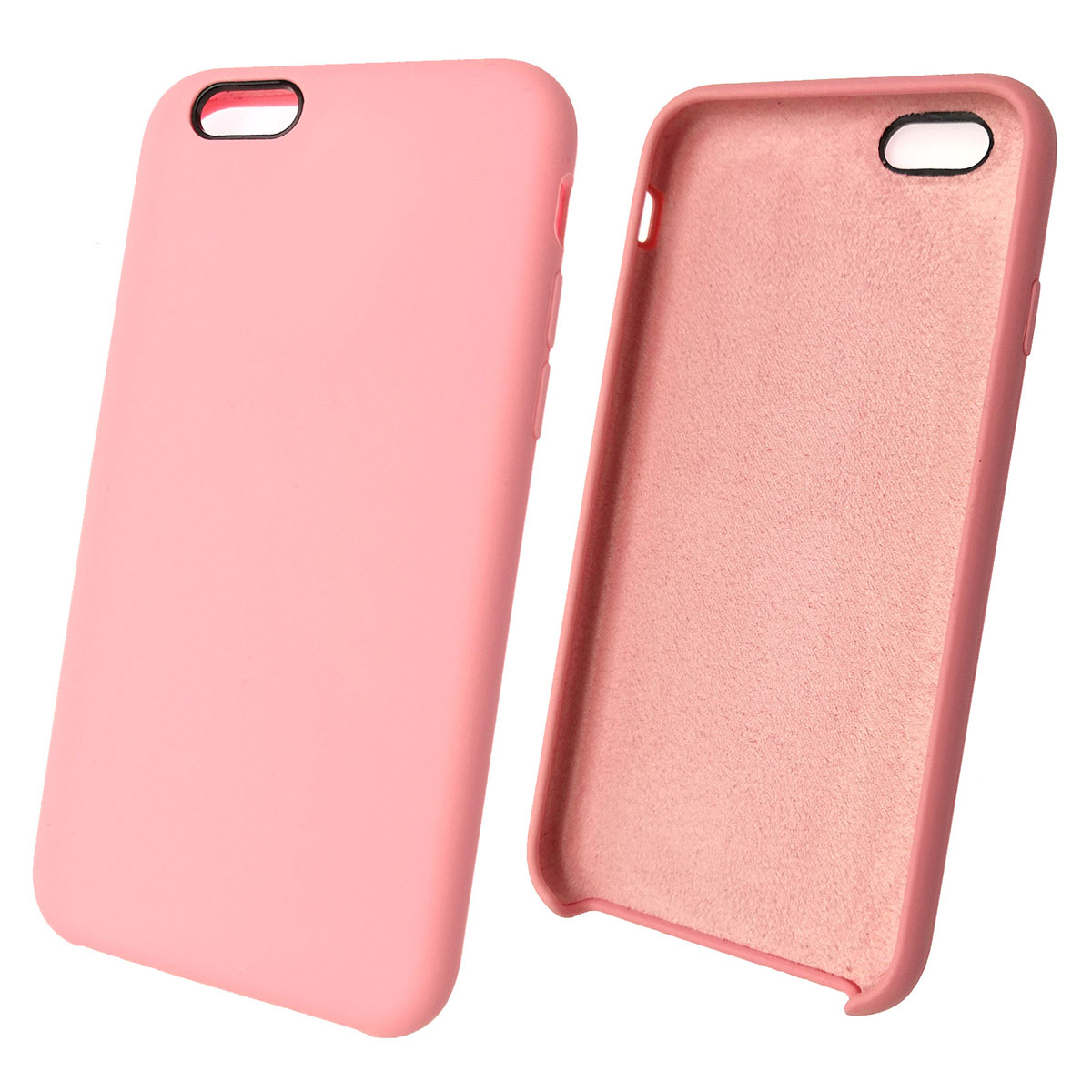 Чехол накладка Silicon Case для APPLE iPhone 6, 6G, 6S, силикон, бархат, цвет светло розовый. Чехол накладка Silicon Case для APPLE iPhone 6, 6G, 6S, силикон, бархат, цвет светло розовый.
