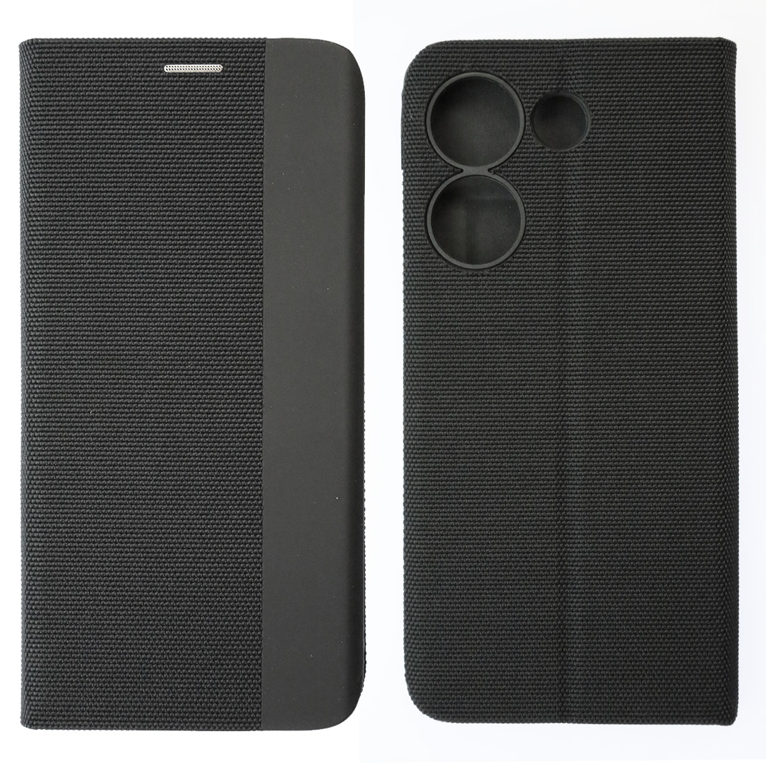 Чехол книжка MESH для TECNO Camon 20 4G, TECNO Camon 20 Pro 4G, текстиль, силикон, бархат, визитница, цвет черный