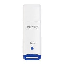Флешка USB 2.0 4GB SMARTBUY Easy (SB004GBEW), цвет бело синий