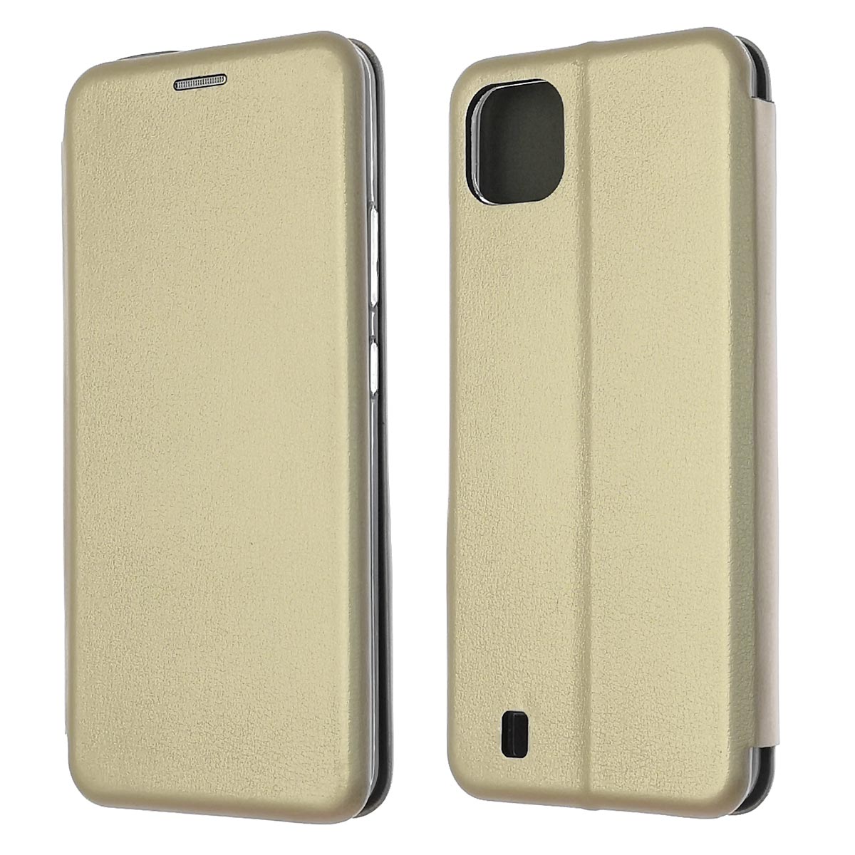 Чехол книжка STYLISH для Realme C20, Realme C11 2021, экокожа, визитница, цвет золотистый