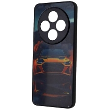 Чехол накладка для XIAOMI Redmi 14C, POCO C75 пластик, силикон, защита камеры, рисунок Ауди