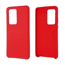 Чехол накладка Silicon Cover для HUAWEI P40 Pro (ELS-NX9), силикон, бархат, цвет синий красный. Чехол накладка Silicon Cover для HUAWEI P40 Pro (ELS-NX9), силикон, бархат, цвет синий красный.