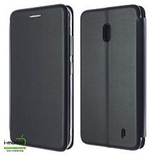 Чехол книжка STYLISH для NOKIA 2.2 (TA-1188), экокожа, визитница, цвет черный.