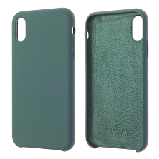 Чехол накладка Silicon Case для APPLE iPhone XR, силикон, бархат, цвет хвойный Чехол накладка Silicon Case для APPLE iPhone XR, силикон, бархат, цвет хвойный
