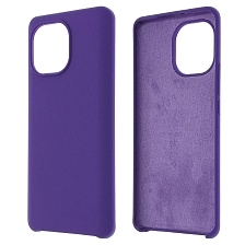 Чехол накладка Silicon Cover для XIAOMI Mi 11, силикон, бархат, цвет индиго Чехол накладка Silicon Cover для XIAOMI Mi 11, силикон, бархат, цвет индиго