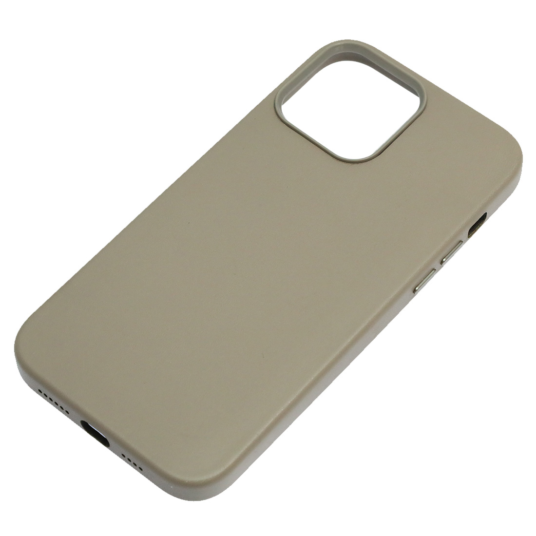Чехол накладка Leather Case для APPLE iPhone 13 Pro Max, силикон, бархат, экокожа, цвет светло серый Чехол накладка Leather Case для APPLE iPhone 13 Pro Max, силикон, бархат, экокожа, цвет светло серый