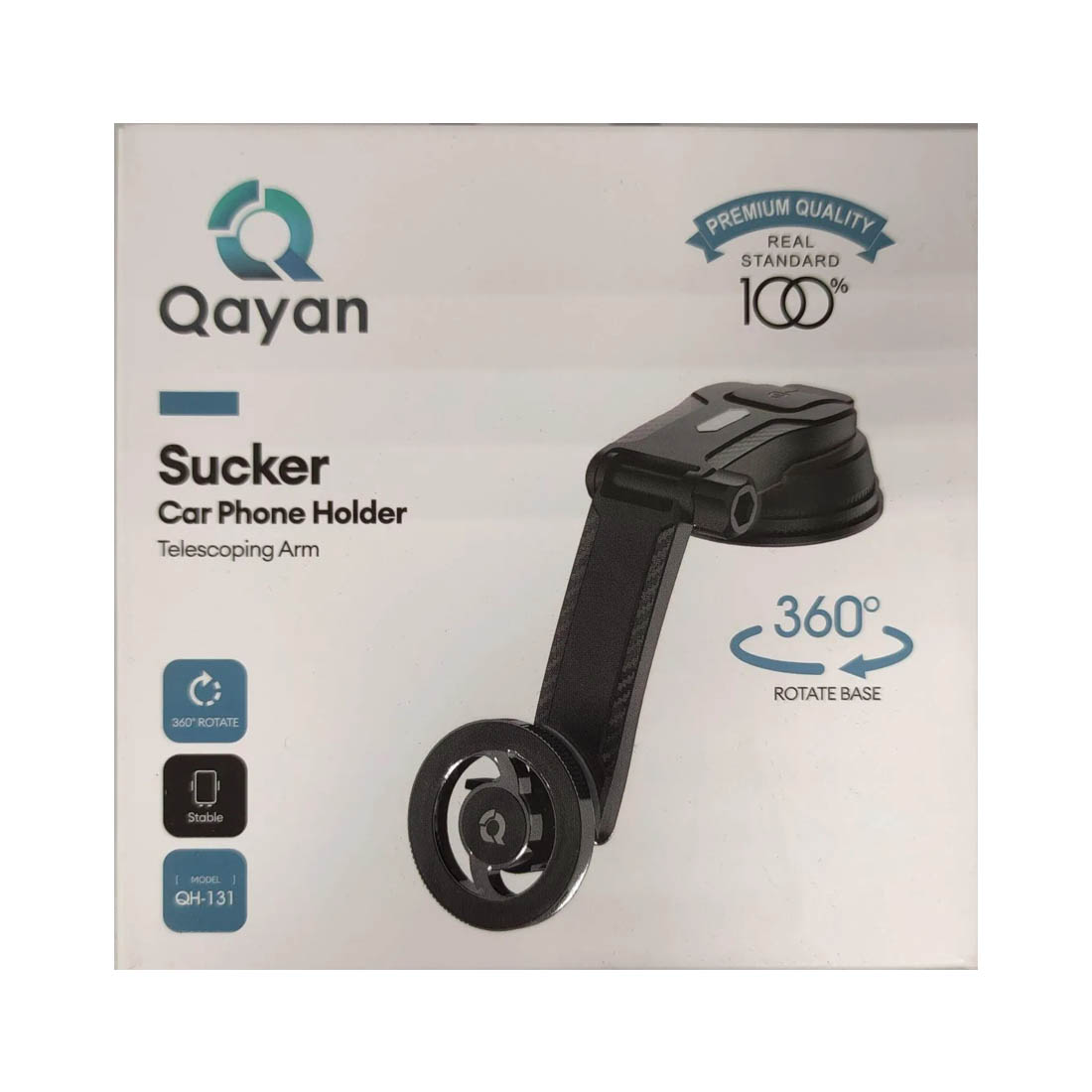 Автомобильный магнитный держатель QAYAN QH-131 с креплением под MagSafe на вакуумной присоске для смартфона, на приборную панель, цвет черный