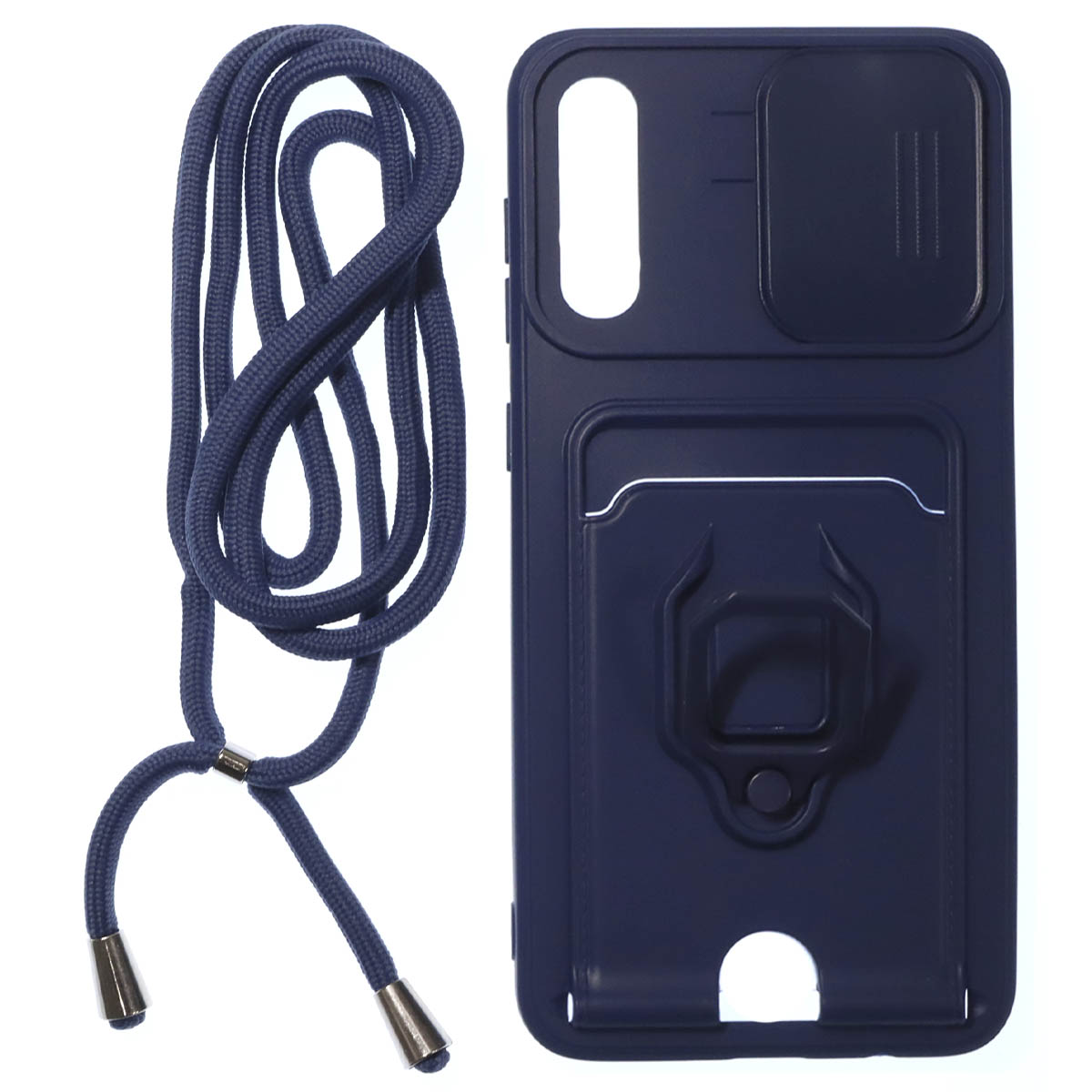 Чехол накладка MULTI FUNCTION 4 в 1 для SAMSUNG Galaxy A50 (SM-A505), A30s (SM-A307), A50s (SM-A507), цвет темно синий Чехол накладка MULTI FUNCTION 4 в 1 для SAMSUNG Galaxy A50 (SM-A505), A30s (SM-A307), A50s (SM-A507), цвет темно синий