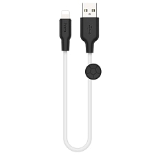 Кабель HOCO X21 Plus Lightning 8 pin, 2.4A, длина 25 см, цвет черно белый Кабель HOCO X21 Plus Lightning 8 pin, 2.4A, длина 25 см, цвет черно белый
