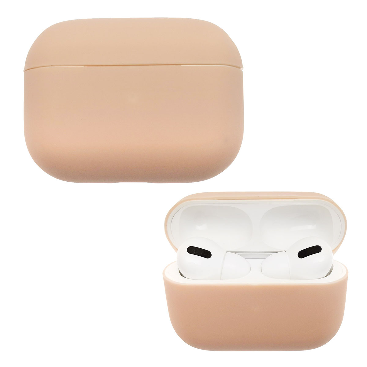 Чехол Silicon Case для наушников APPLE AirPods PRO, цвет розовый песок Чехол Silicon Case для наушников APPLE AirPods PRO, цвет розовый песок