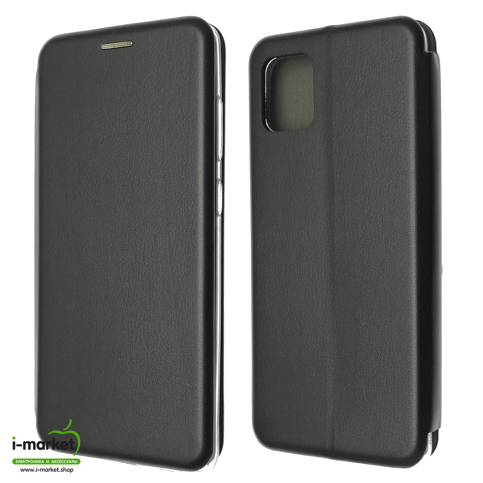Чехол книжка STYLISH для SAMSUNG Galaxy A81 (SM-A815), Note 10 Lite (SM-N770), экокожа, визитница, цвет черный