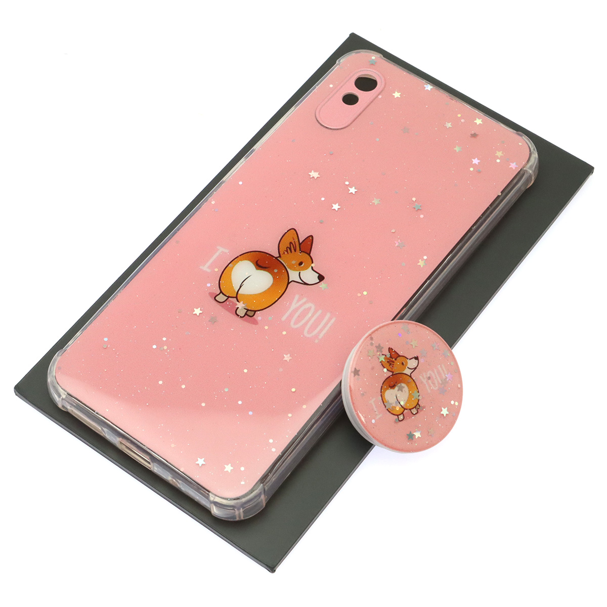 Чехол накладка для XIAOMI Redmi 9A, силикон, фактурный глянец, с поп сокетом, рисунок I Love You Чехол накладка для XIAOMI Redmi 9A, силикон, фактурный глянец, с поп сокетом, рисунок I Love You