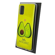 Чехол накладка Vinil для SAMSUNG Galaxy A31 (SM-A315), силикон, рисунок Avocuddle lets, цвет желтый Чехол накладка Vinil для SAMSUNG Galaxy A31 (SM-A315), силикон, рисунок Avocuddle lets, цвет желтый