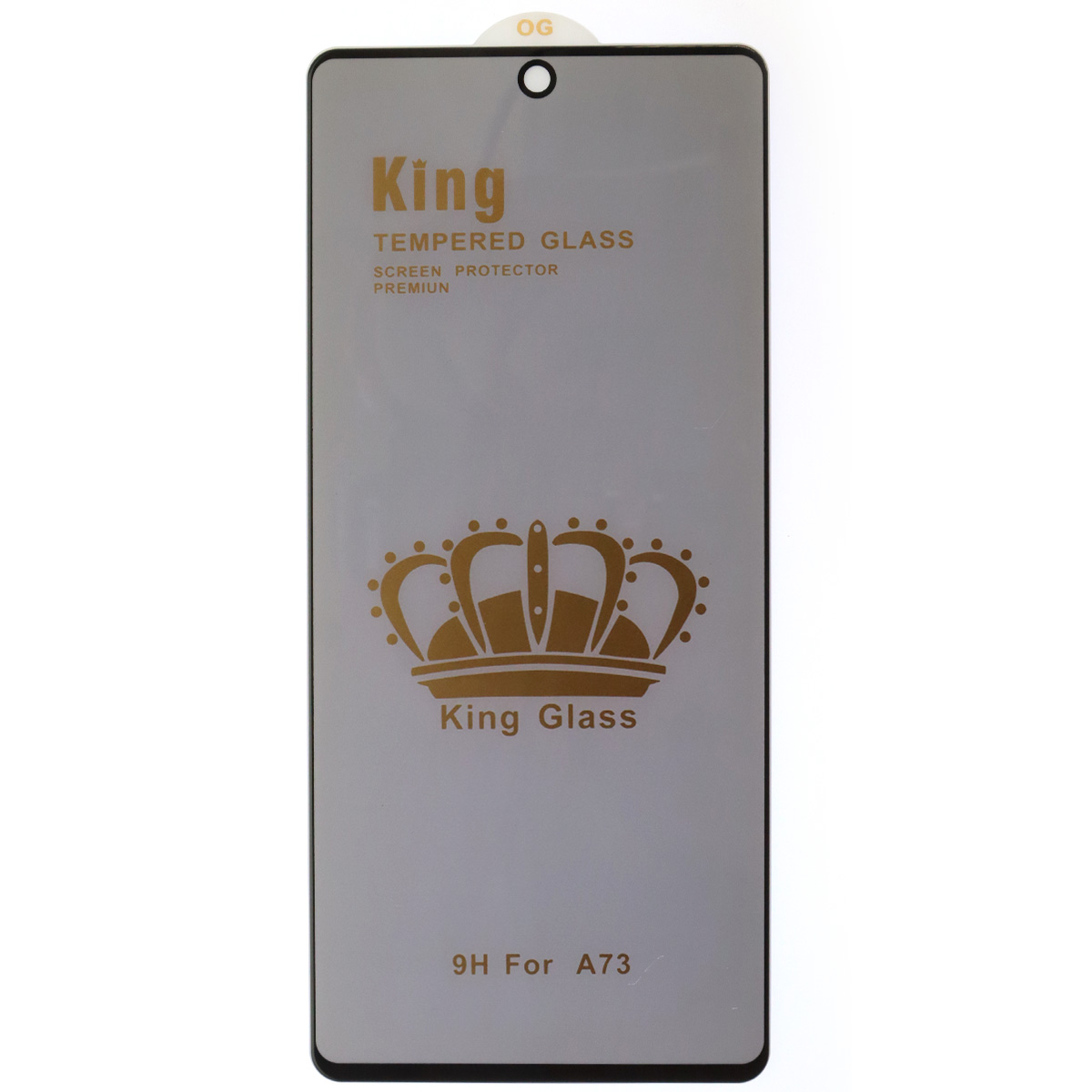 Защитное стекло Антишпион King Glass для SAMSUNG Galaxy A73, цвет окантовки черный