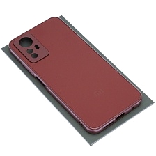 Чехол накладка для XIAOMI Redmi Note 12S, защита камеры, силикон, пластик, цвет бордовый Чехол накладка для XIAOMI Redmi Note 12S, защита камеры, силикон, пластик, цвет бордовый