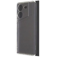 Чехол накладка для TECNO POVA 5 4G, защита камеры, силикон, цвет прозрачный