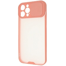 Чехол накладка LIFE TIME для APPLE iPhone 12 Pro MAX (6.7"), силикон, пластик, матовый, со шторкой для защиты задней камеры, цвет окантовки розовый