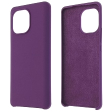 Чехол накладка Silicon Cover для XIAOMI Mi 11, силикон, бархат, цвет фиолетовый Чехол накладка Silicon Cover для XIAOMI Mi 11, силикон, бархат, цвет фиолетовый