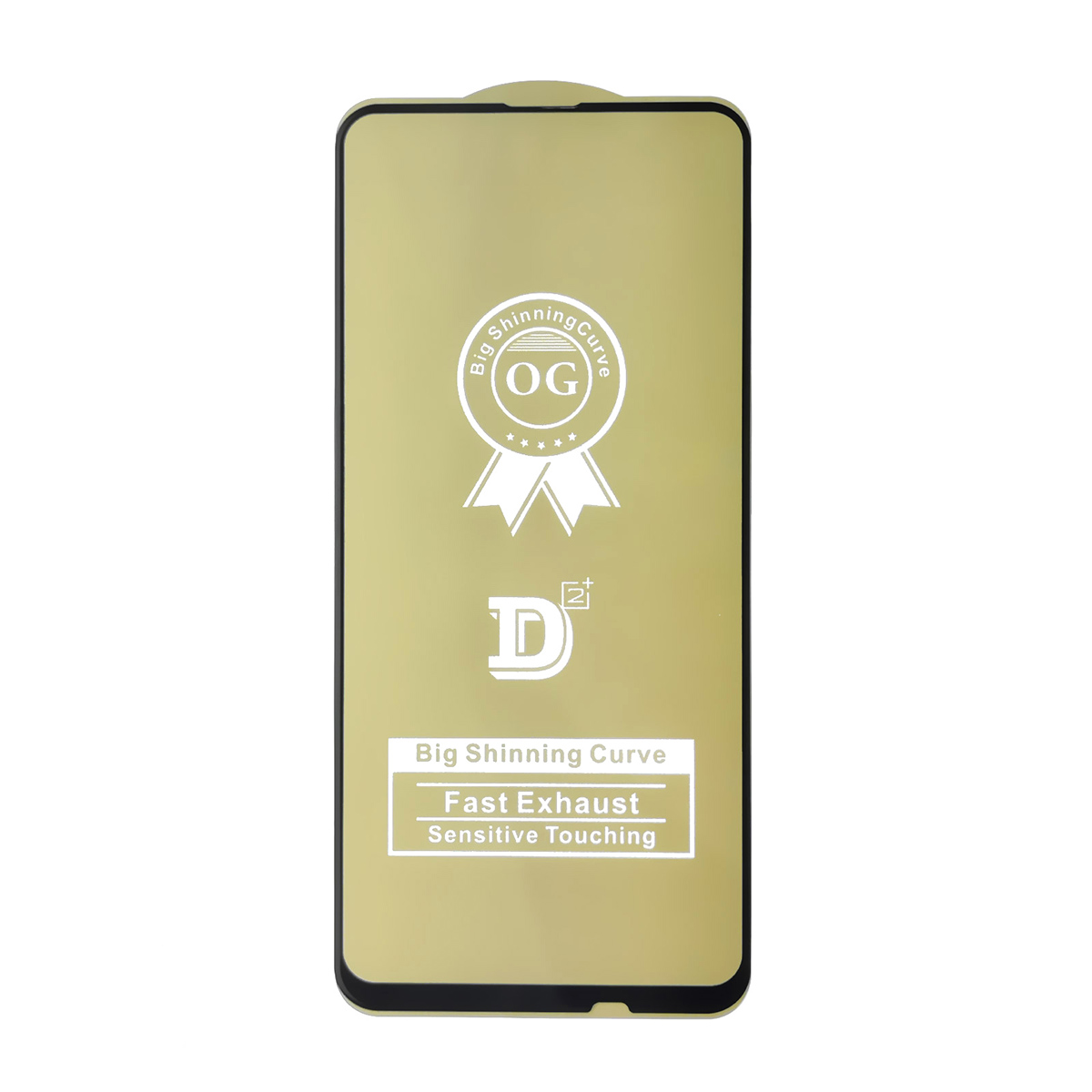 Защитное стекло D2+ PREMIUM для HUAWEI Honor 9X, P Smart Z, Y9 Prime 2019, OPPO F11 Pro, цвет окантовки черный.