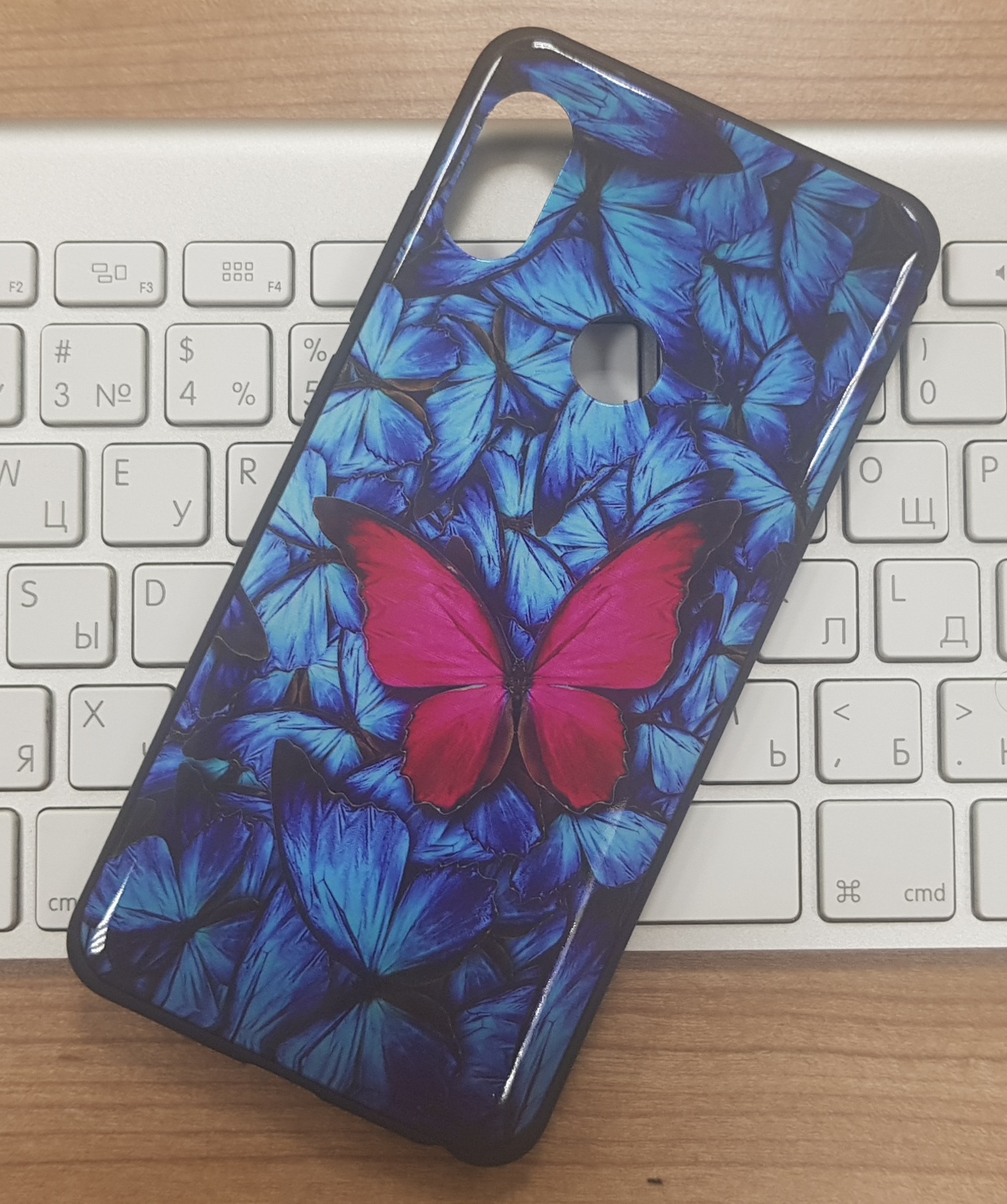 Чехол накладка для XIAOMI REDMI NOTE 5, NOTE 5 PRO, силикон, рисунок бабочка.