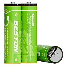 Аккумулятор с входом Type-C BESTON AA, BL4, 2000 mAh 1.5 V, кабель USB на 2 Type-C (Продажа комплектом)