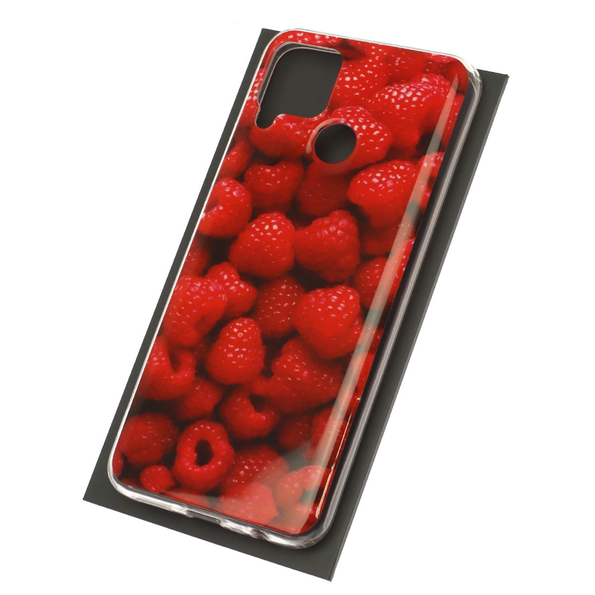 Чехол накладка для Realme C15, силикон, рисунок Малина Чехол накладка для Realme C15, силикон, рисунок Малина