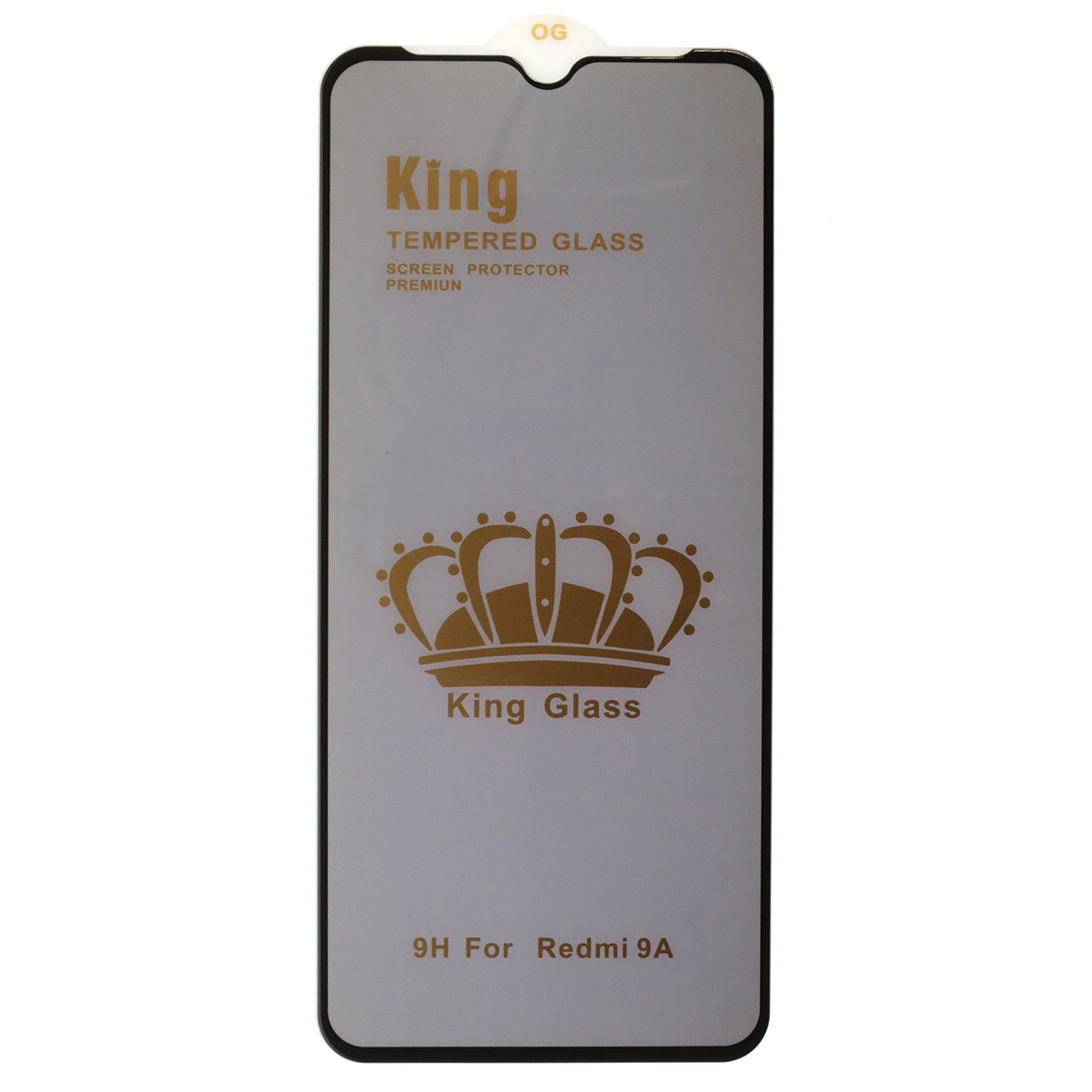 Защитное стекло Антишпион King Glass для XIAOMI Redmi 9A, Redmi 9C, Redmi 10A, Redmi A1, Redmi A1 Plus, Redmi A2, Redmi A2 Plus, цвет окантовки черный
